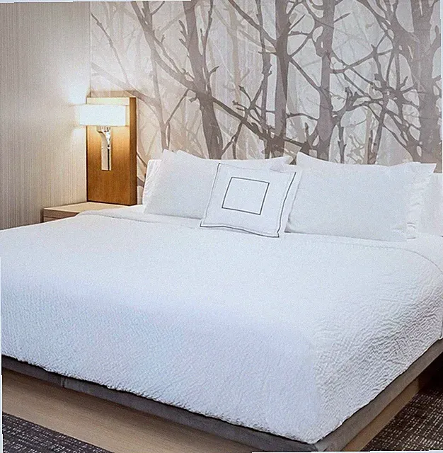 Marriott International Cobblestone Wash Activated Ripple Texture Queen Coverlet