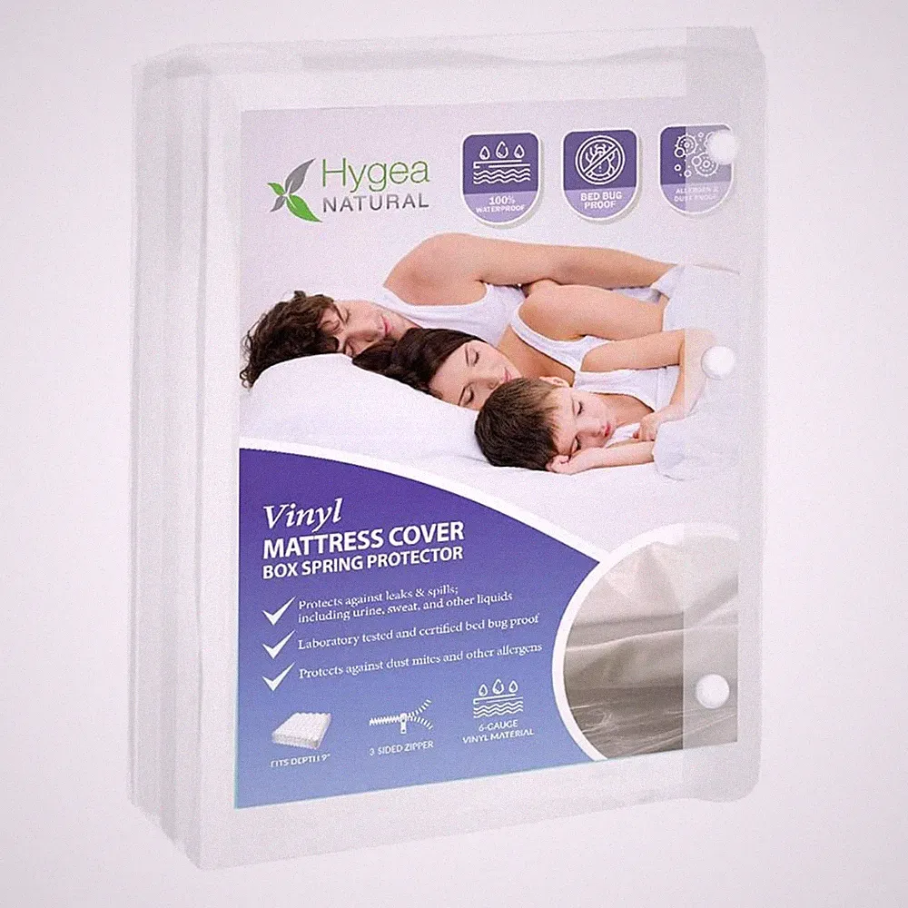 Waterproof Vinyl Mattress Protector – Bed Bug & Allergen Proof Cover